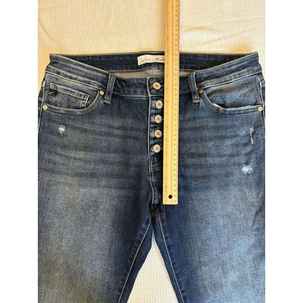 Kancan Jeans 31 Dark Wash Baylor Mid rise Flare Western Cowgirl Preppy - Picture 11 of 14